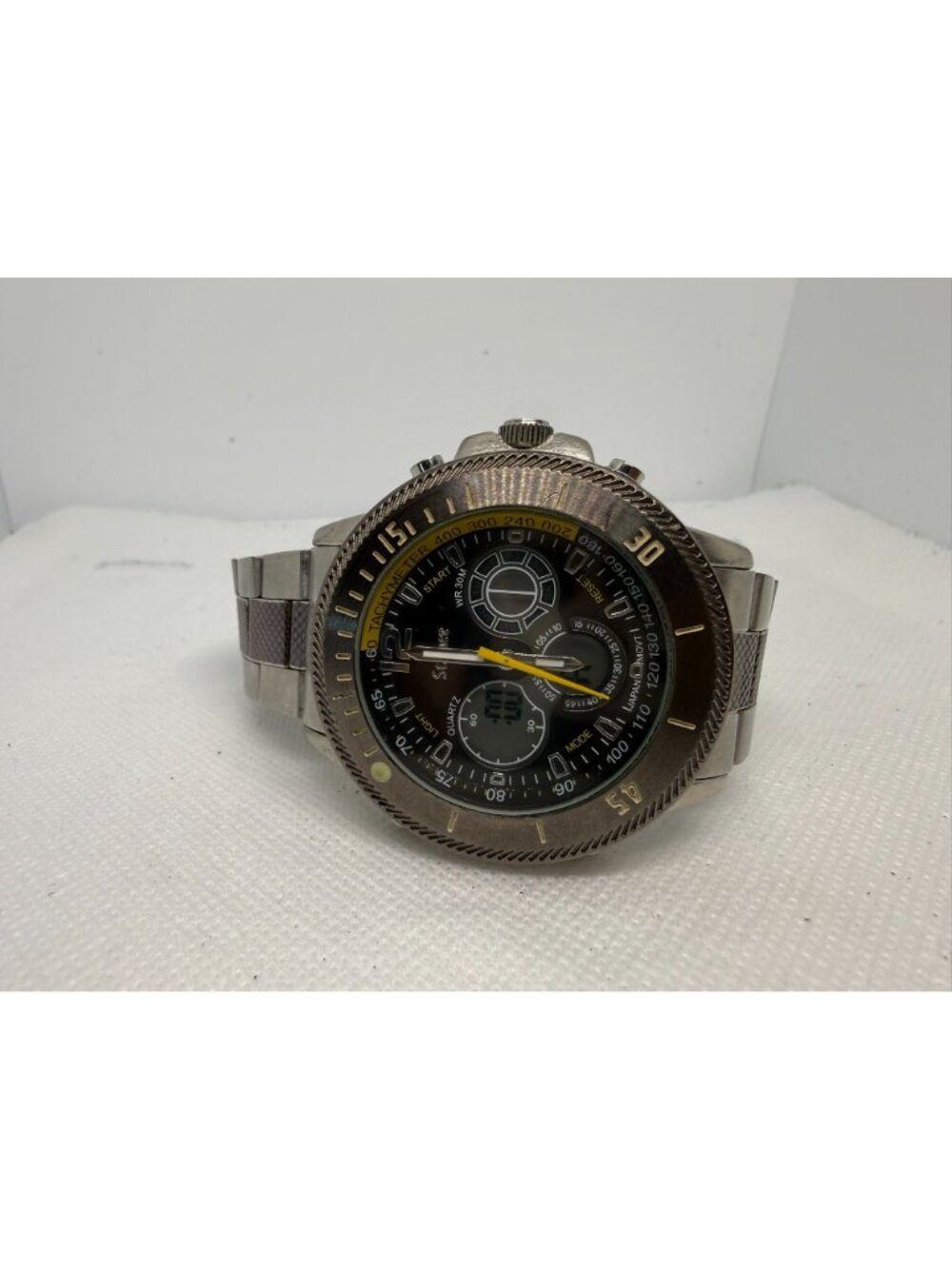 Stauer 20410 Colossus Men's 44mm Hybrid Analog Digital Tachymeter Watch - Picture 8 of 12